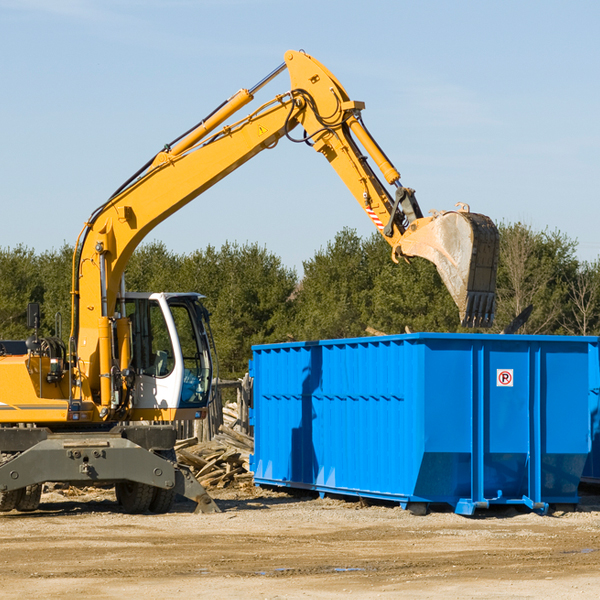 what size residential dumpster rentals are available in Chapman Ranch Texas